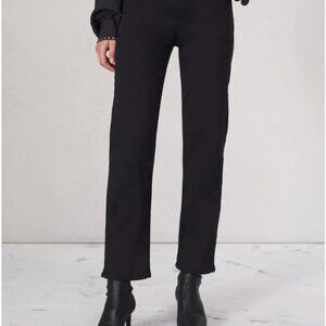 Rag & Bone - The Harlow Mid-Rise Ankle Straight Jeans, Size 26 (Black)